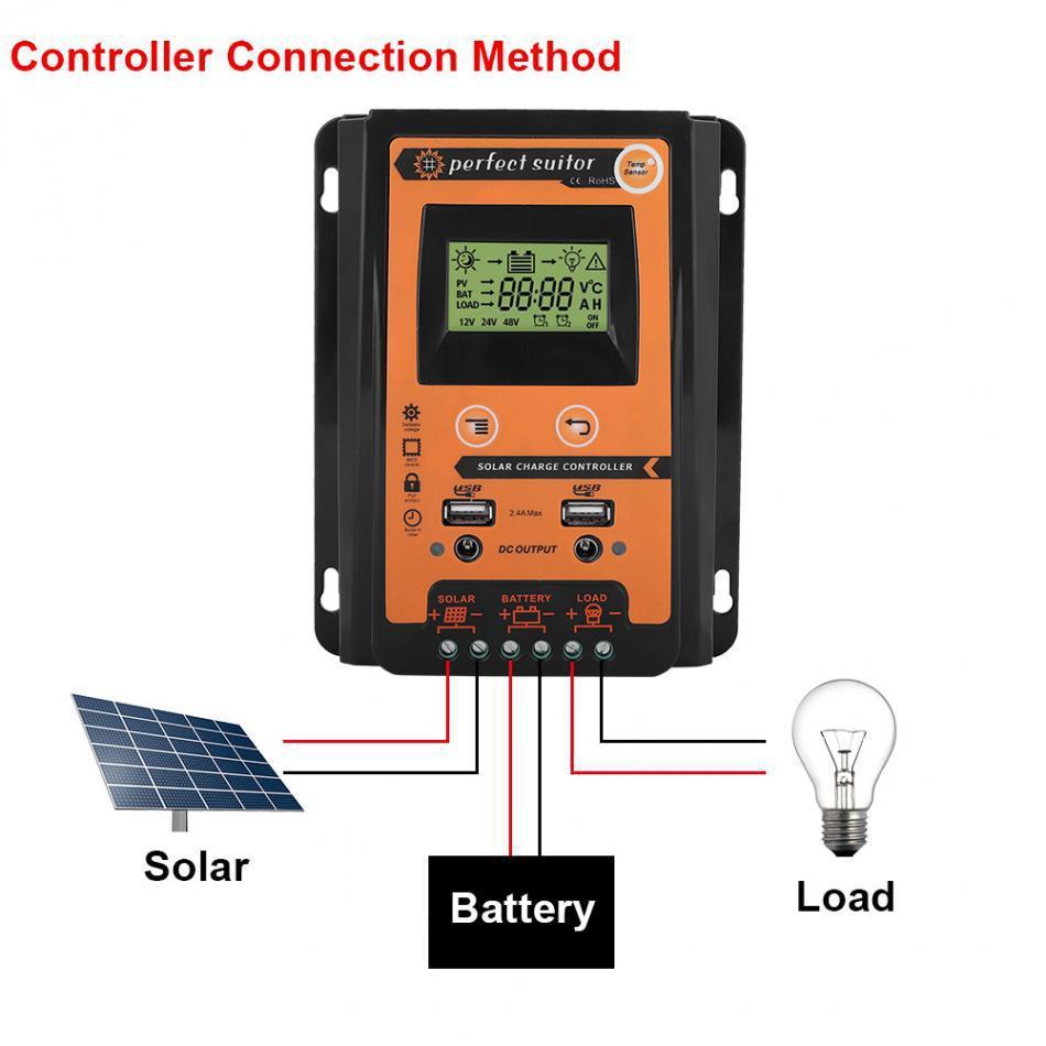New Explosion PWM Solar Controller 12V24V30A 50A 70A Solar Battery Charge and Discharge Controller