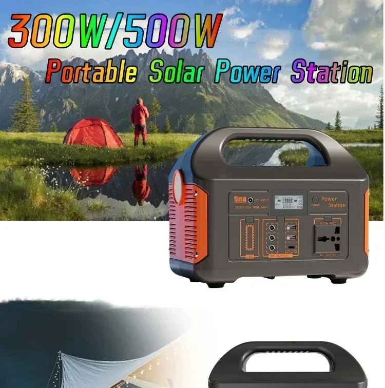 220V Outdoor Portable Mobile Power Supply 230 Wh 300W Power Station Generator LED First Aid Home Camping Computer Solar Charging