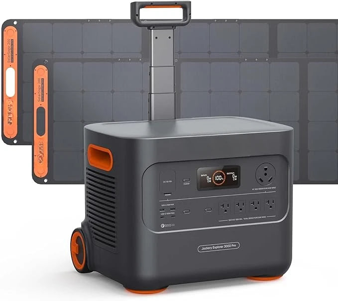 Solar Generator 3000 PRO 400W, 3024Wh Power Station with 2x200W Solar Panels, Fast Charging in 2.4 Hours, Intelligent BM