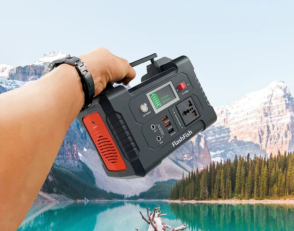 Powerstation E200 Portable Power Station 200W Solar Generator 151WH Battery AC DC Outdoor Camera Drone Power Supply Solar Charge
