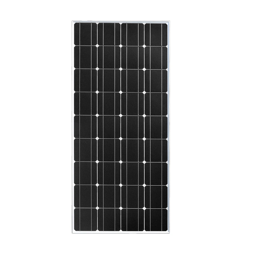 Lightweight solar panel module 100W 120W 150W cell aluminum frame for 12V or 24V 36V battery car home farm boat RV Camping Yacht