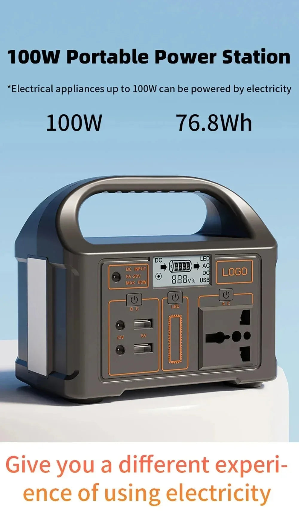220V Outdoor Portable Mobile Power Supply 230 Wh 300W Power Station Generator LED First Aid Home Camping Computer Solar Charging