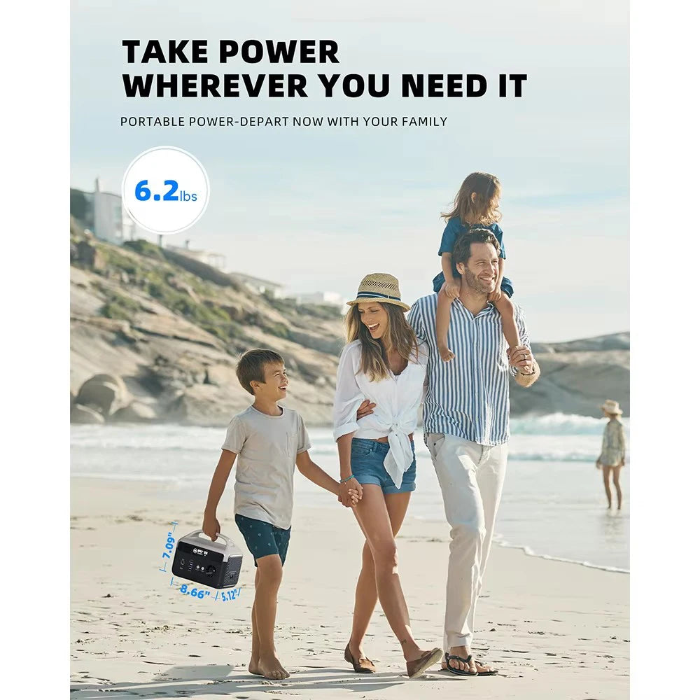 Portable Power Station 300W Mini Portable Power Supply 179Wh Outdoor Travel Uninterruptible Power Supply