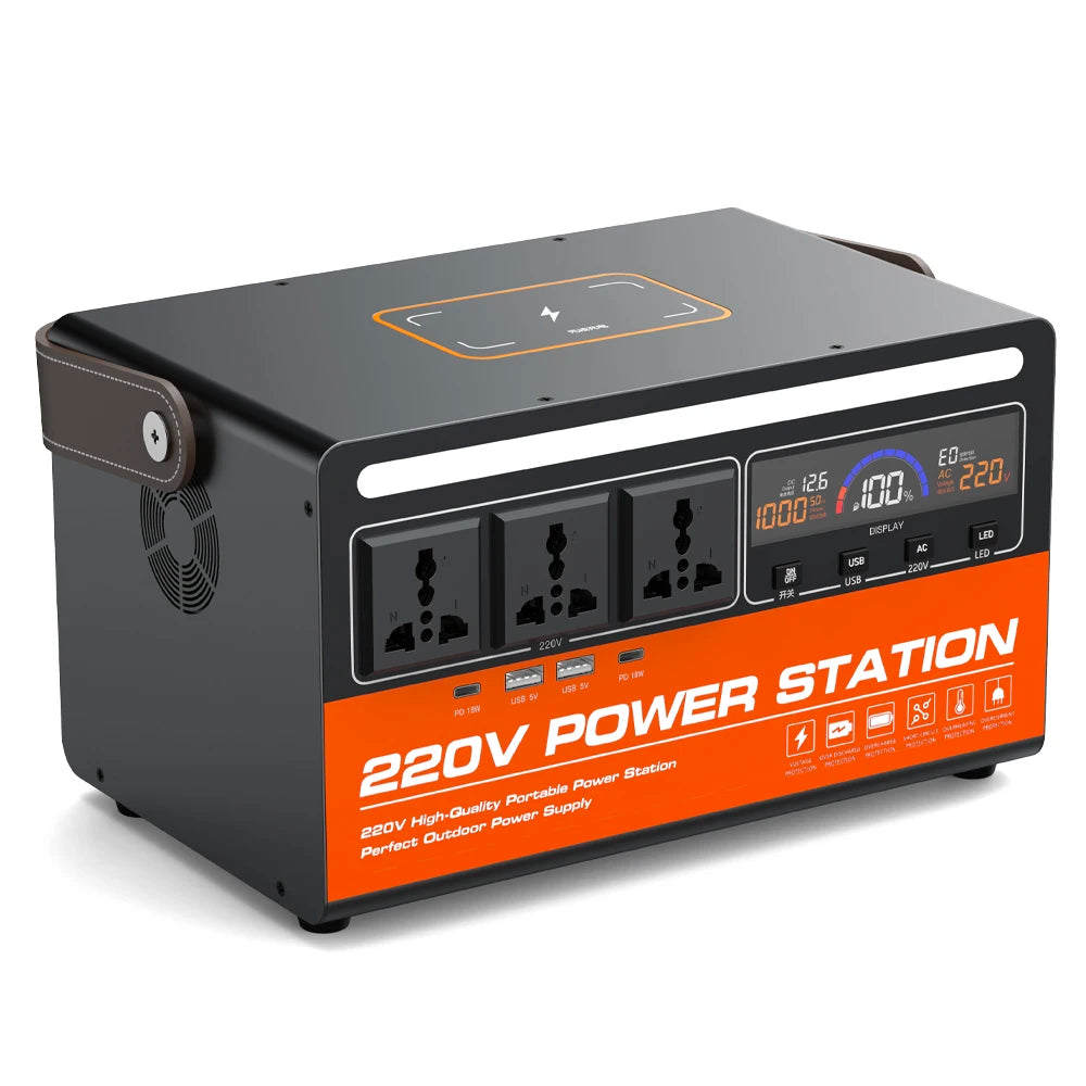 Mobile power 600W Portable Power Station 220V AC Output Multi-purpose for Office Home Backup Emergency Powerbank Outdoor Camping
