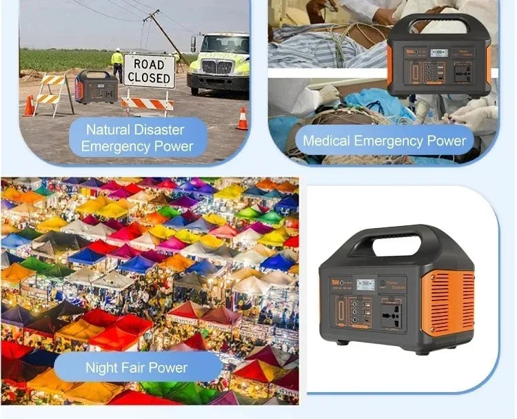 220V Outdoor Portable Mobile Power Supply 230 Wh 300W Power Station Generator LED First Aid Home Camping Computer Solar Charging
