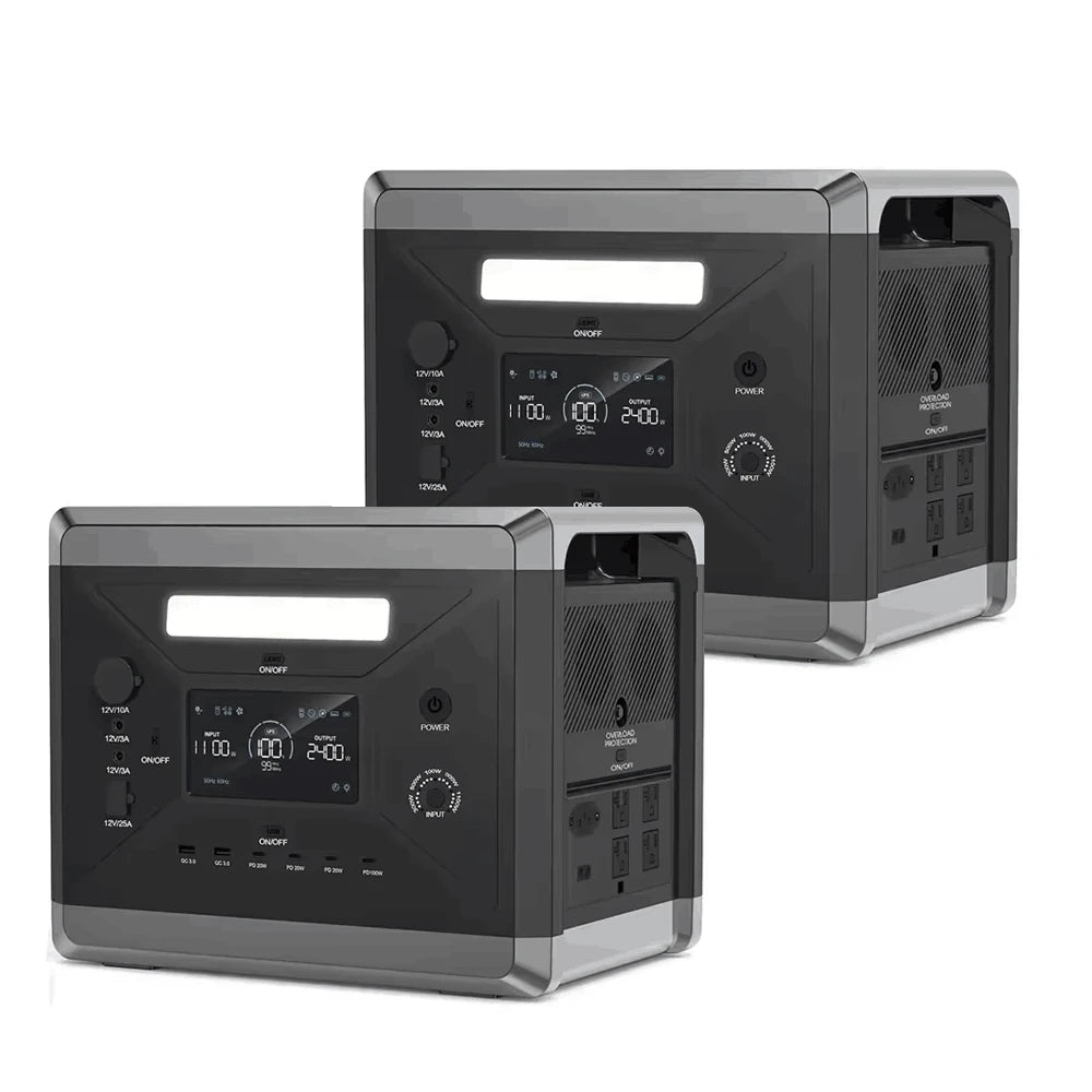 LiFePO4 Battery Q2501 Portable Power Station 2160WH With 2400W 4800W Peak AC Output Solar Generator for Garden Party
