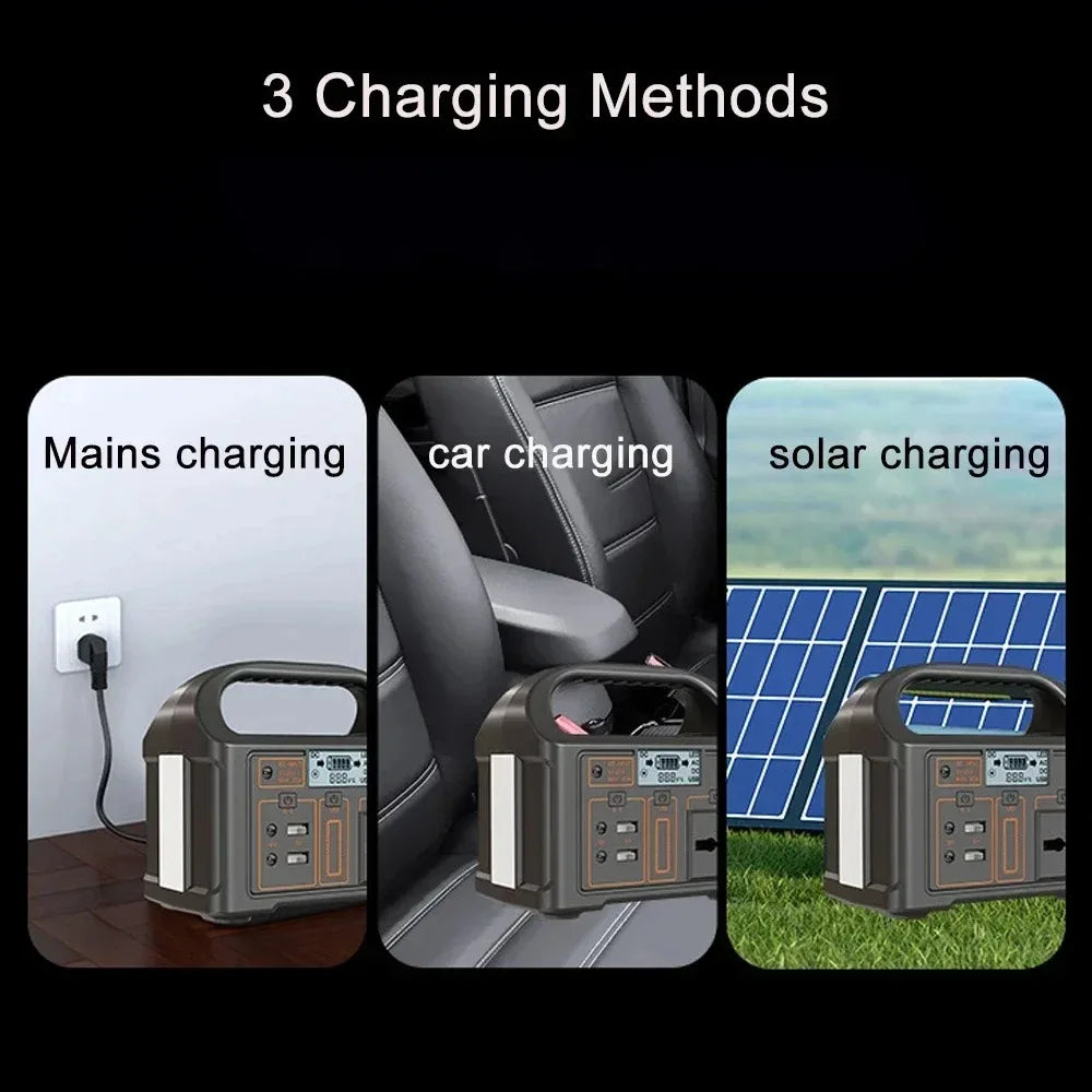 220V Outdoor Portable Mobile Power Supply 230 Wh 300W Power Station Generator LED First Aid Home Camping Computer Solar Charging
