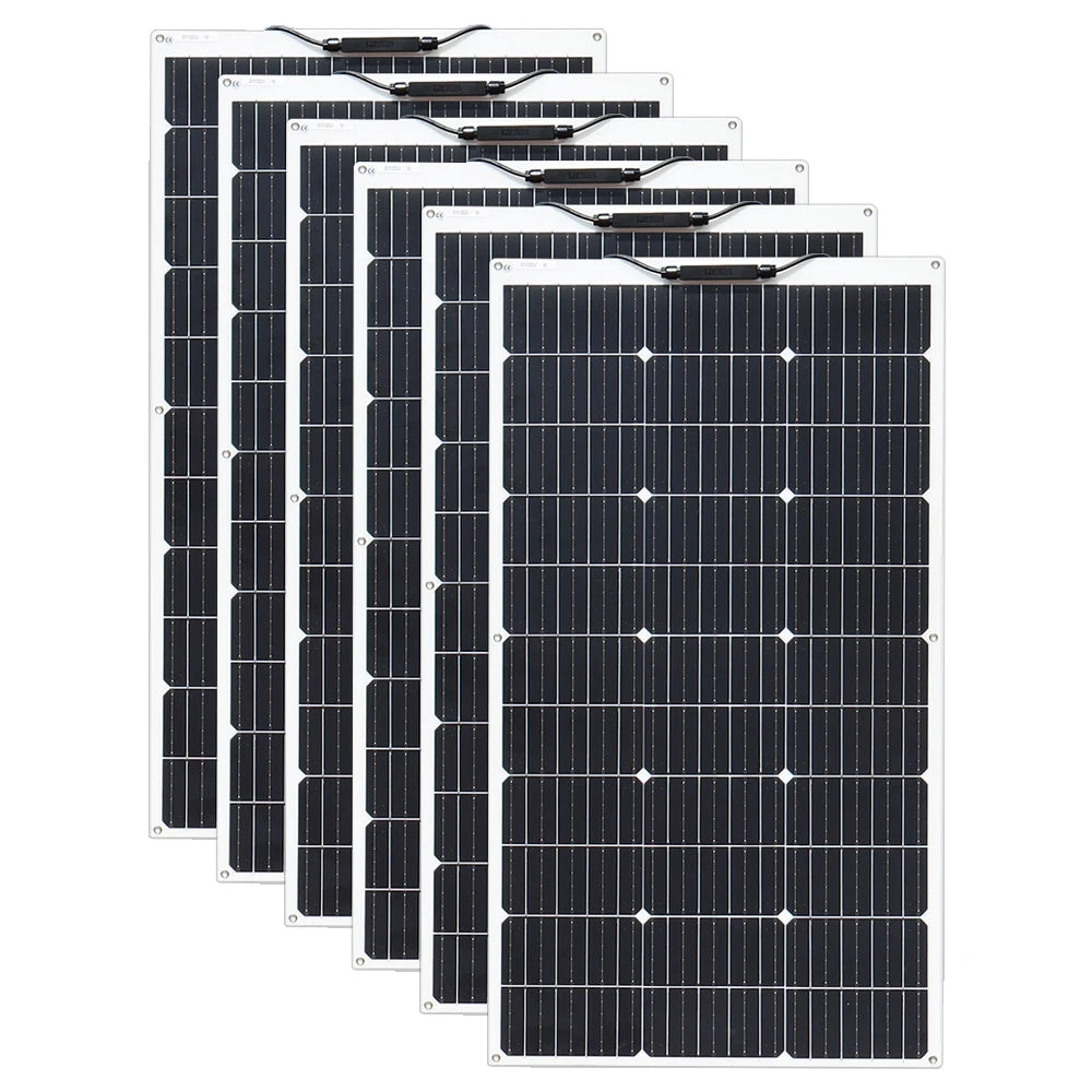 100 watt solar panel Flexible 2Pcs 4Pcs 10Pcs Monocrystalline Cell 1000W 600W 400W 200W 120W Solarpanel for 12V 24 Volt Battery