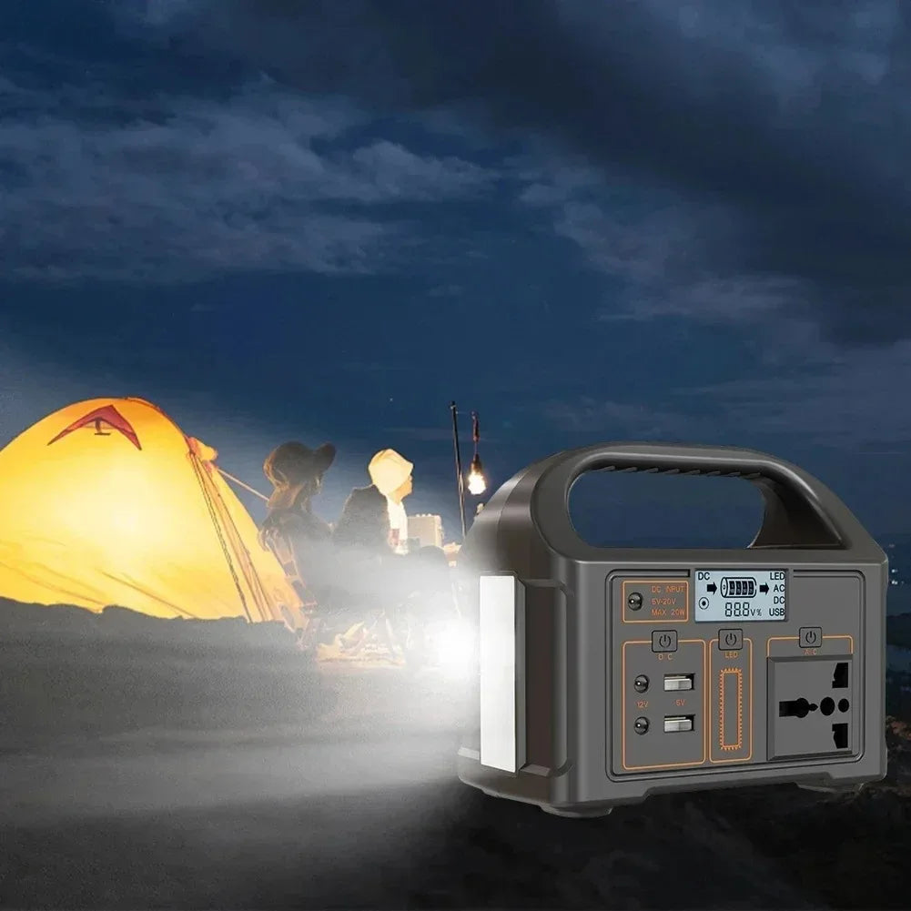220V Outdoor Portable Mobile Power Supply 230 Wh 300W Power Station Generator LED First Aid Home Camping Computer Solar Charging