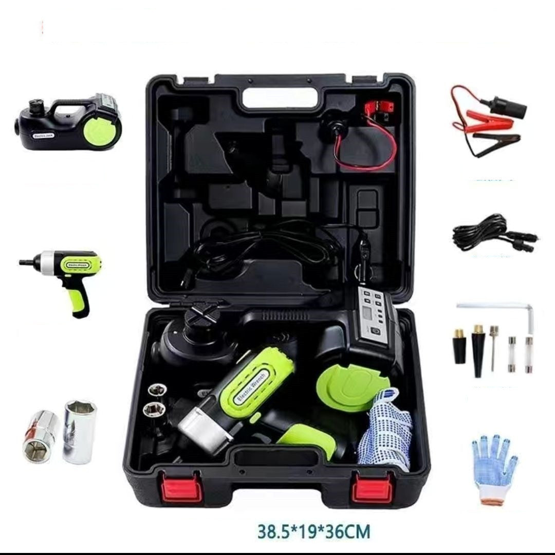 Electric Hydraulic Jack 12v Car Tire Changing Artifact Intelligent Air Wrench Set