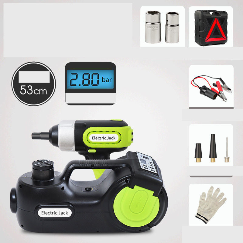 Electric Hydraulic Jack 12v Car Tire Changing Artifact Intelligent Air Wrench Set