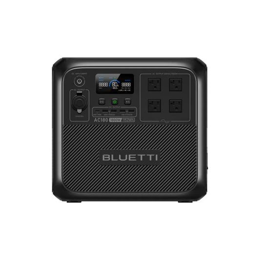 [US Plug] BLUETTI AC180 Solar Power Station, 1152Wh LiFePO4 Battery Backup 1800W AC Outlets, For Camping, Off-grid, Power Outage