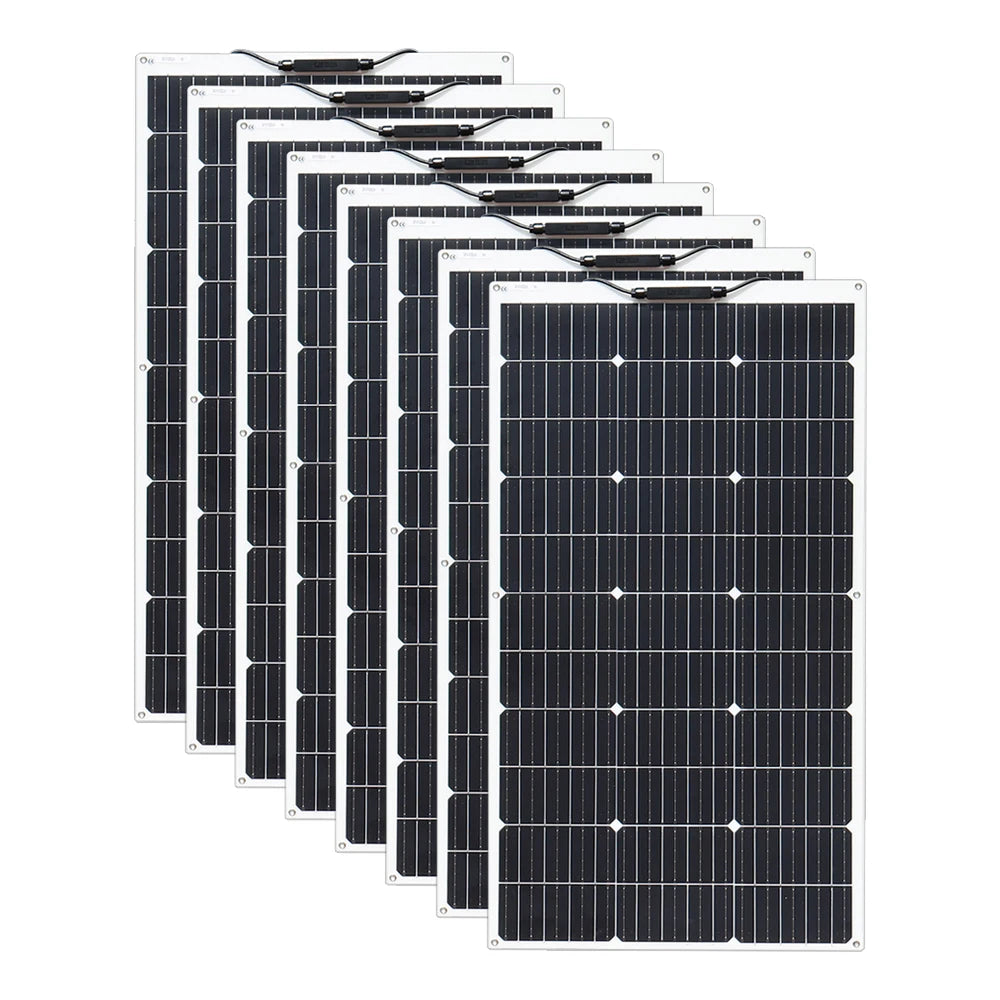 100 watt solar panel Flexible 2Pcs 4Pcs 10Pcs Monocrystalline Cell 1000W 600W 400W 200W 120W Solarpanel for 12V 24 Volt Battery