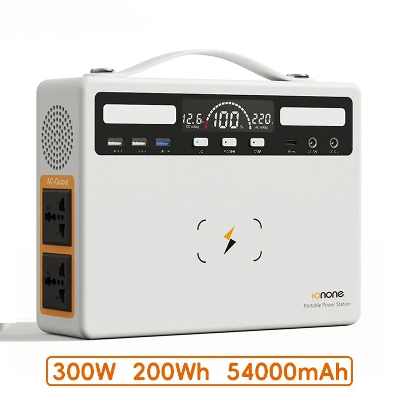 300W Portable Power Station 81000mAh 220V Solar Generator USB DC Wireless Mobile External Spare Battery for Outdoor Camping RV