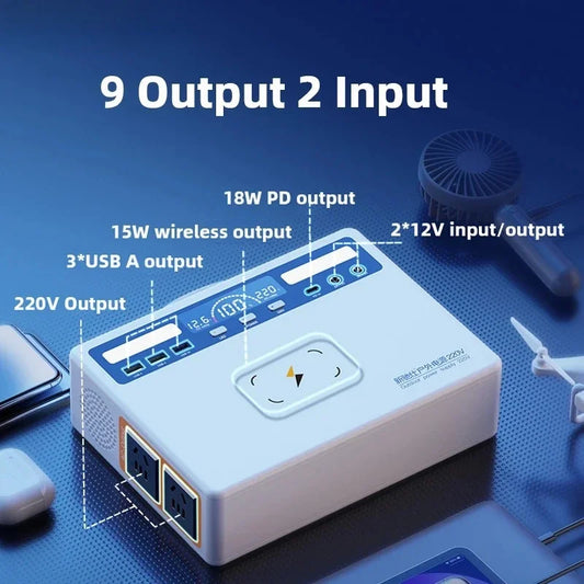 300W Portable Power Station 81000mAh 220V Solar Generator USB DC Wireless Mobile External Spare Battery for Outdoor Camping RV
