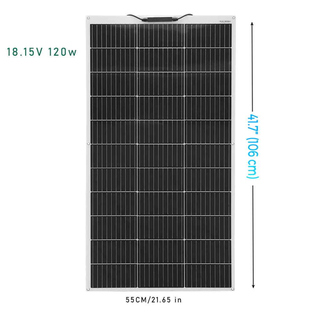 100 watt solar panel Flexible 2Pcs 4Pcs 10Pcs Monocrystalline Cell 1000W 600W 400W 200W 120W Solarpanel for 12V 24 Volt Battery