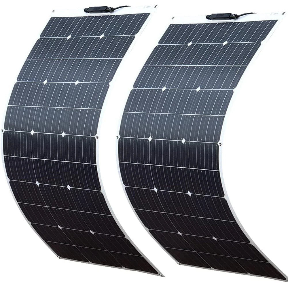 100 watt solar panel Flexible 2Pcs 4Pcs 10Pcs Monocrystalline Cell 1000W 600W 400W 200W 120W Solarpanel for 12V 24 Volt Battery